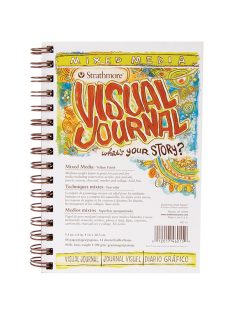   Mixed Media tömb - Strathmore 500 Visual Journal - Fehér, 190 gr, 34 lapos, 14x20 cm, spirálkötéses