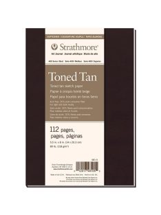   Vázlatfüzet - Strathmore 400 Toned Tan Sketching - Bézs, 118 gr, 56 lapos, 20x25 cm