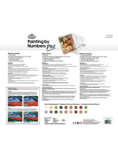   Óriási méretű kifestő készlet számokkal, ecsettel, profiknak - 51x41 cm - Galoppozó lovak