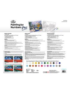 Óriási méretű kifestő készlet számokkal, ecsettel, profiknak - 51x41 cm - Csendélet napraforgókkal