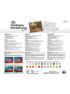 Óriási méretű kifestő készlet számokkal, ecsettel, profiknak - 51x41 cm - Párizsi utcakép