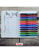 Zseléstoll, 0,35 mm, nyomógombos, PENTEL EnerGelX BL107 - fekete és további színek