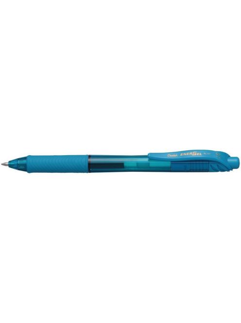 Zseléstoll, 0,35 mm, nyomógombos, PENTEL "EnerGelX BL107", világoskék