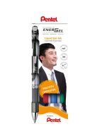 Pentel zselés rollertoll szett EnerGel 0,35 mm 4 db-os - fekete, kék, piros, zöld