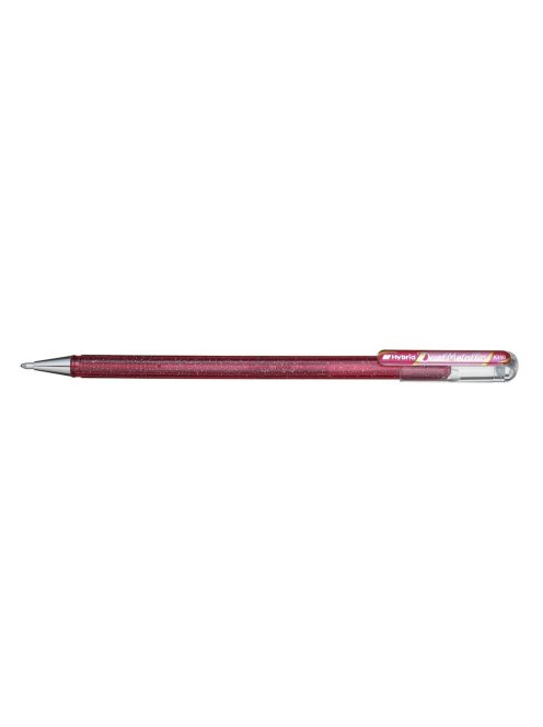 Pentel zselés kupakos rollertoll Hybrid pink+metálpink