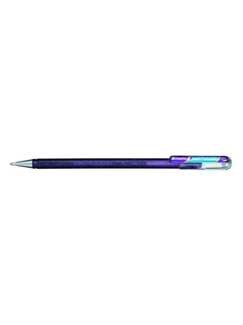 Pentel zselés kupakos rollertoll Hybrid lila+metálkék