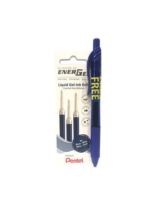 Pentel zseléstollbetét 0,35 mm - Kék - Pentel Energel tollakhoz: BL77, BL57, BL407, BL107