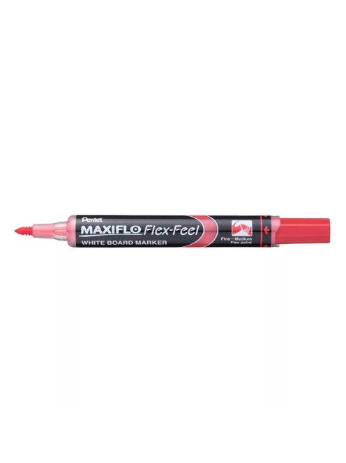 Pentel Maxiflo Flex Feel hajlékonyhegyű táblamarker 1-5 mm, piros 