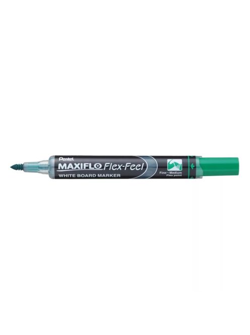 Pentel Maxiflo Flex Feel hajlékonyhegyű táblamarker 1-5 mm, zöld 