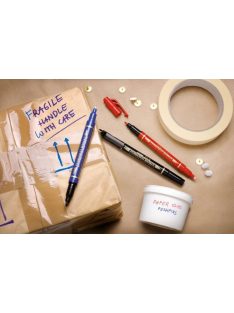 Pentel kétvégű alkoholos filctoll 3 db-os - fekete, kék, piros