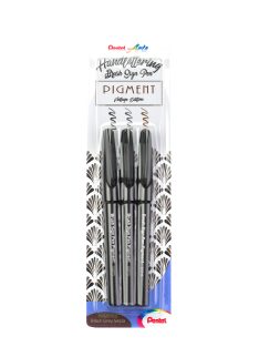 Pentel Brush Sign Pen ecsettoll pigmentált 3 db-os szett 