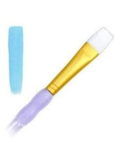   Soft Grip ecset - Lapos árnyékoló ecset, White Taklon szőrrel - 0-ás méret