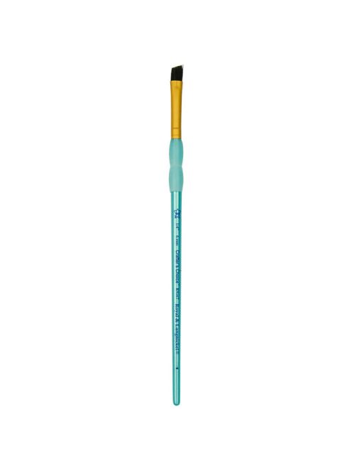 Soft Grip ecset - Ferdére vágott ecset, Black Taklon szőrrel - 5/8-os méret