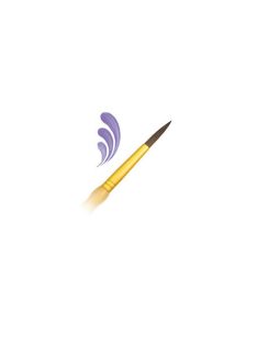   Soft Grip ecset - Hegyes vegyes természetes szőr kerek ecset - 4-es méret