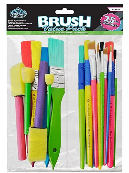 Gazdaságos ecsetkészlet - Hobby ecsetek és szivacsecsetek - 25 db-os