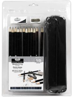   Művész rajzkészlet Ceruzatartóval - Royal 15 részes készlet