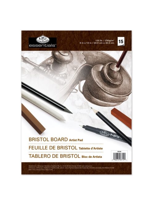 Bristol vázlattömb - Nagyon síma, pergamenszerű felületű papírok - 23x30,5cm - 220gr, 15 lap