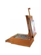 Óriás akril, olaj és akvarell művészkészlet, dobozos asztali, natúr - Royal Mixed Media 104