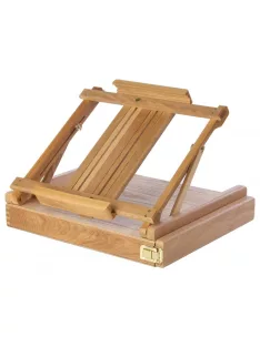   Festőállvány tölgyfából - Nagy asztali állvány, kihúzható fiókkal.