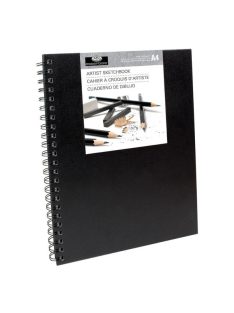   Vázlatköyv - Fekete spirálkötéses vázlatkönyv - Royal SketchBook A3
