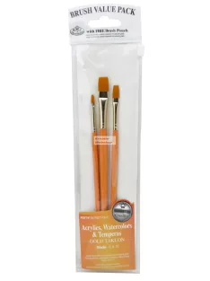 Kreatív hobby - Ecsetkészlet - Gold taklon- 2, 6, 10