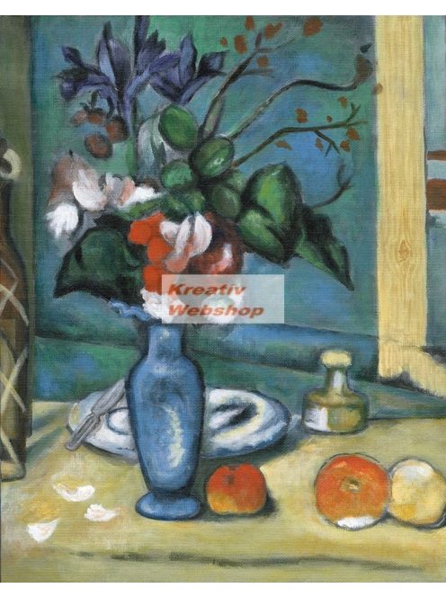 Kifestő, 2 db, vászonra, felnőtteknek - 28x36 cm - Cézanne: Kék váza és Coulter: Hegyi út