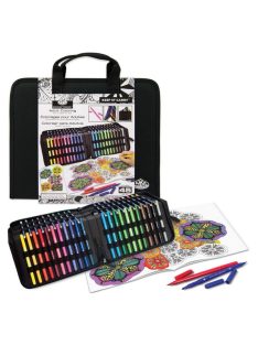   Színezőkészlet, nagyméretű, hordtáskában felnőtteknek - 45 részes