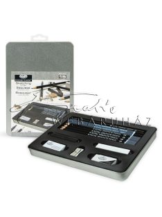 Rajzkészlet - fémdobozban - Royal - 15db