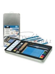   Színes akvarell rajz- és festőkészlet - Deluxe fém dobozban - Royal - 25db