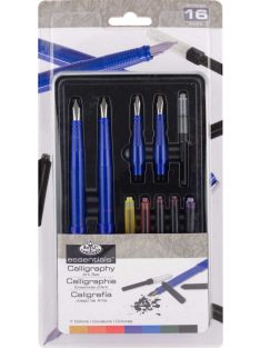 Kalligráfia készlet, 16 részes - Tölthető patronos tollkészlet 4 különböző méretű tollheggyel