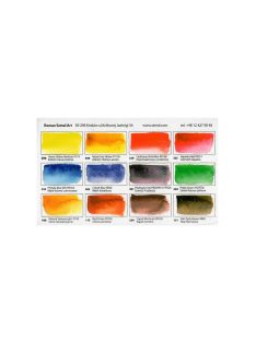   Akvarell művészkészlet, szilkés - Artur Przybysz válogatás, 12 színű - Roman Szmal Aquarius