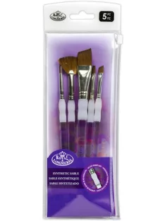   Ecsetkészlet, Soft Grip természetes hatású szintetikus szálú ferdére vágott ecsetkészlet