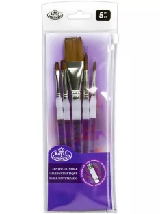   Ecsetkészlet, Soft Grip természetes hatású szintetikus szálú ecsetek, Ecsetvonások válogatás