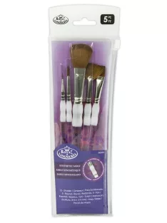 Ecsetkészlet, Soft Grip természetes hatású szintetikus szálú pamacs válogatás