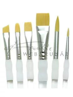 Gold taklon ecsetek alapkészlet - Soft Grip - 6db-os készlet