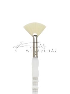   Ecset, Soft Grip hosszú nyelű fehér sörte legyező ecset 6