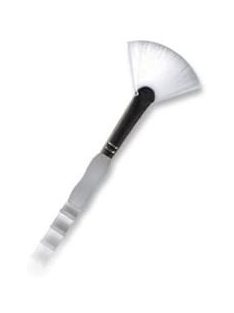 Ecset, Soft Grip hosszú nyelű hófehér legyező ecset 6