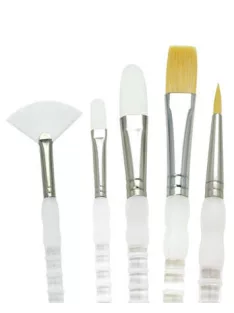   Ecsetkészlet, Soft Grip hosszú nyelű ecsetek TAKLON válogatás