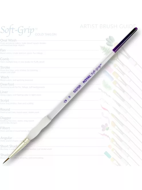 Ecset, Soft Grip természetes haszású szintetikus szálú kerek 0