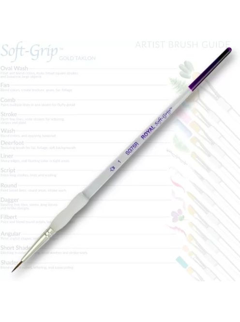Ecset, Soft Grip természetes haszású szintetikus szálú kerek 1