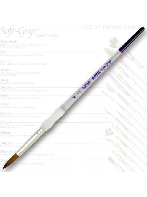 Ecset, Soft Grip természetes haszású szintetikus szálú kerek 10