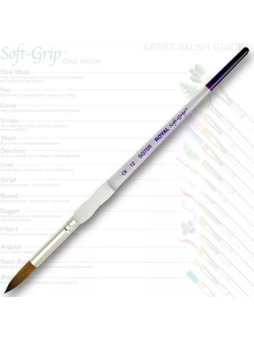 Ecset, Soft Grip természetes haszású szintetikus szálú kerek 16