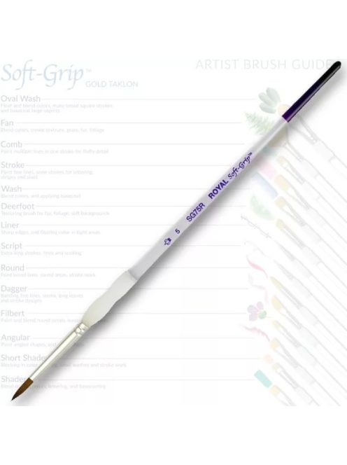 Ecset, Soft Grip természetes haszású szintetikus szálú kerek 5