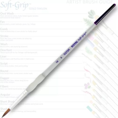 Ecset, Soft Grip természetes haszású szintetikus szálú kerek 6