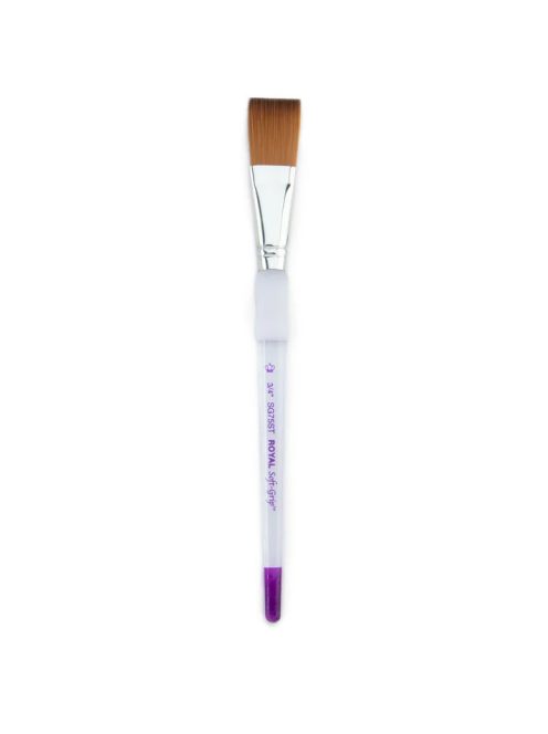 Ecset, Soft Grip természetes haszású szintetikus szálú lapos ecset 1"