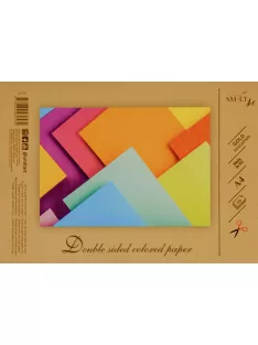 Színes A4-es papírok, 80gr, ragasztott füzetben, 8 színű - A4