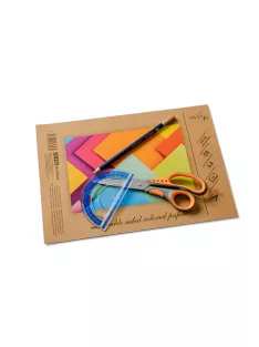 Színes A4-es papírok, 80gr, ragasztott füzetben, 8 színű - A4