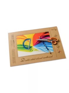   GOLD Színes kartontömb, 190gr, ragasztott füzetben, 8 színű - A3