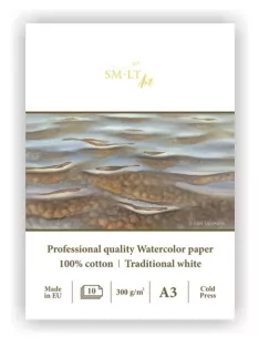 Akvarelltömb - SMLTArt Professional Watercolor 300gr, 10 lapos művésztömb A3
