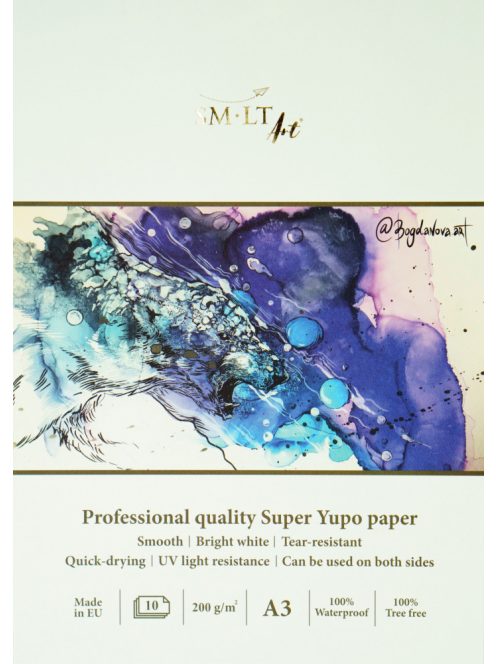 YUPO Markertömb - Eredeti YUPO papírból készült SMLT Marker Pad PRO, ragasztott, 200gr 10 lapos A3